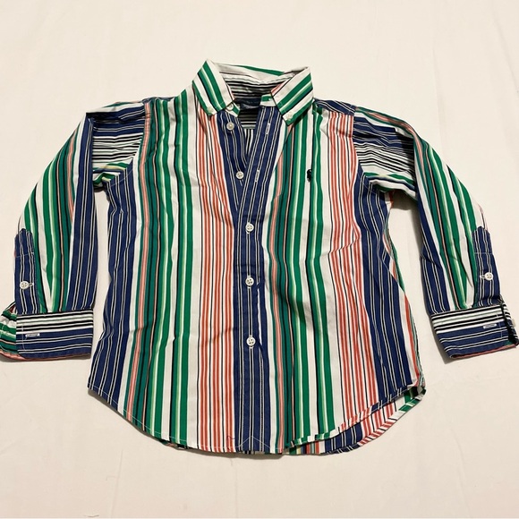 Ralph Lauren Kids Button Up Long Sleeve Shirt Size 4 - Picture 1 of 16
